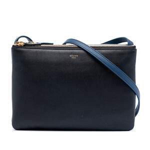 Pre-Loved Celine Small Tricolor Lambskin Trio Crossbody